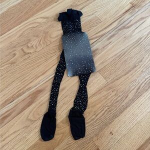 Black fishnet tights with gems